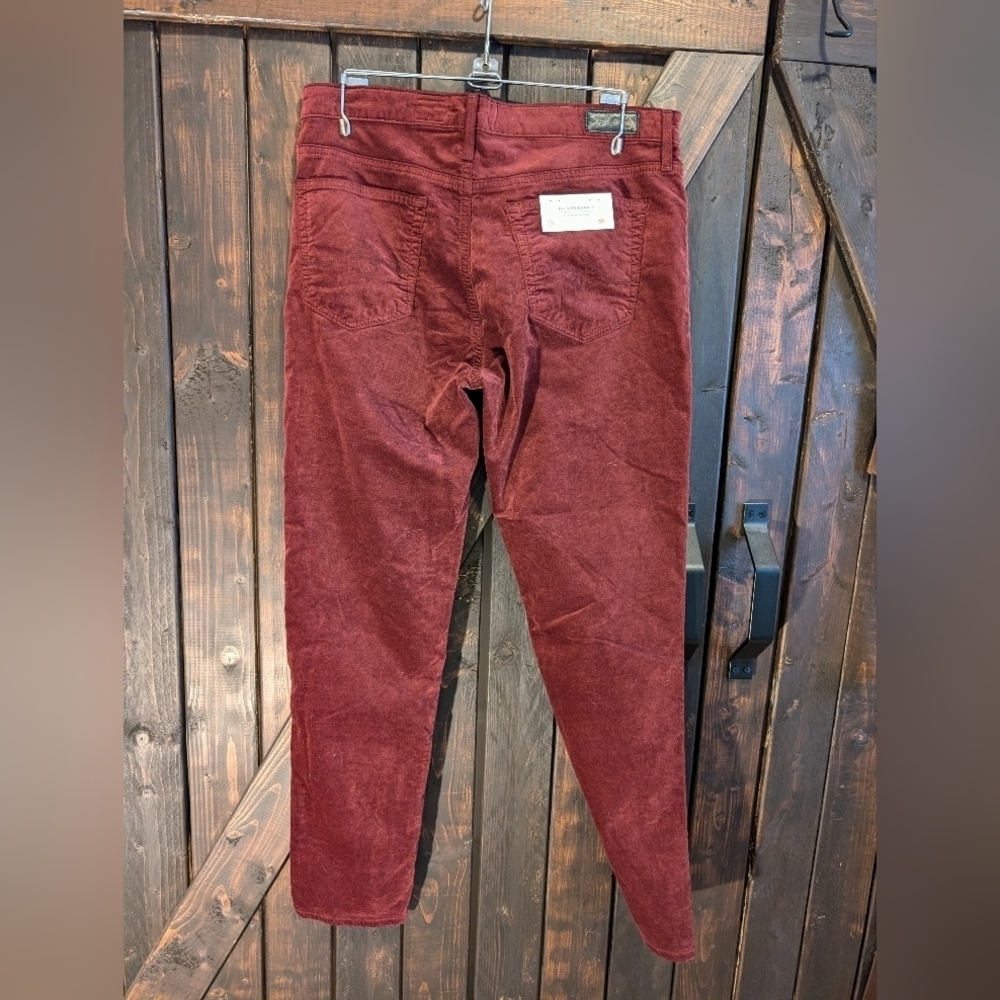 Anthropologie, burgundy velvet feeling Adriano Goldschmied, size 30 - Picture 4 of 7
